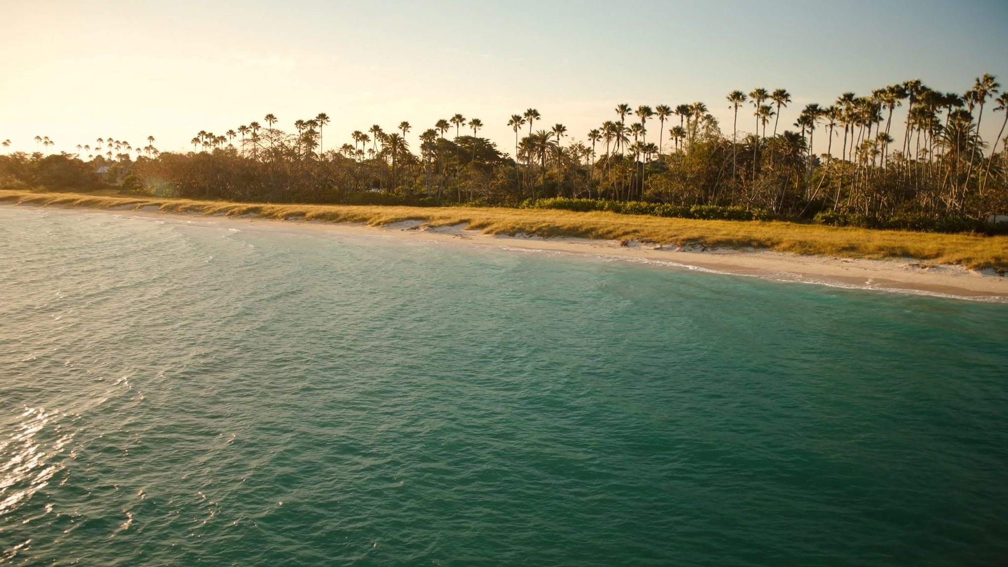 Palm Beach County coastline at golden hour